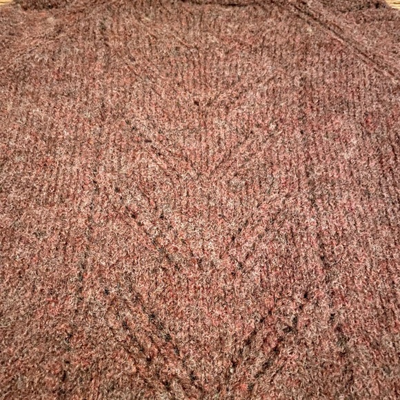 POL women’s open front wool blend cardigan in burgandy, oversized, size S - Picture 6 of 8